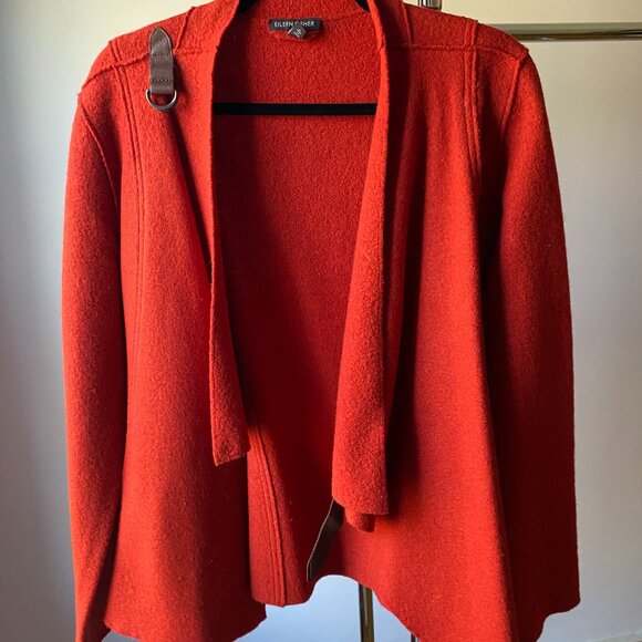 Eileen Fisher Jackets & Blazers - Eileen Fisher Felted Drape Jacket w Buckle